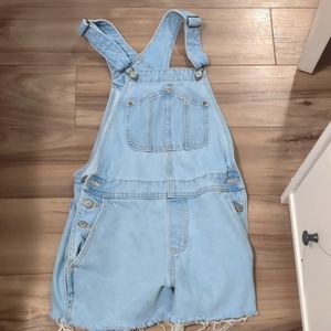 Light blue jean overalls